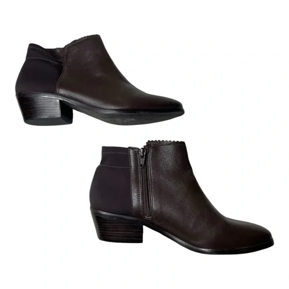 Jack Rogers Women’s Bailee Brown Leather Ankle Boots - Picture 6 of 11